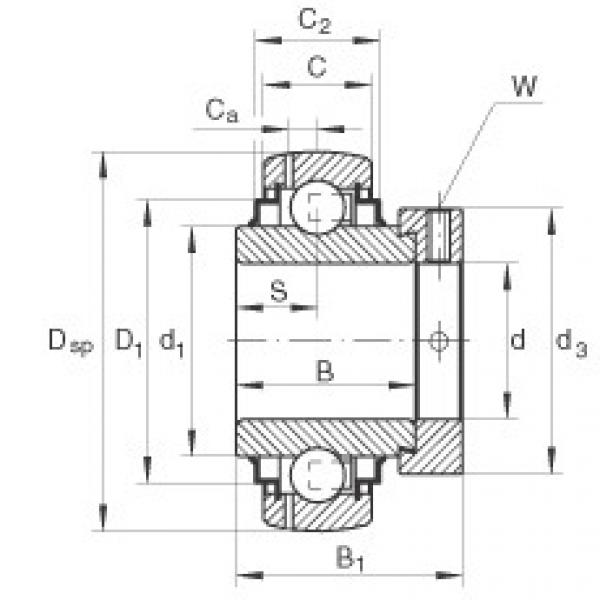 FAG Radial insert ball bearings - GE90-XL-KRR-B-FA164 #1 image