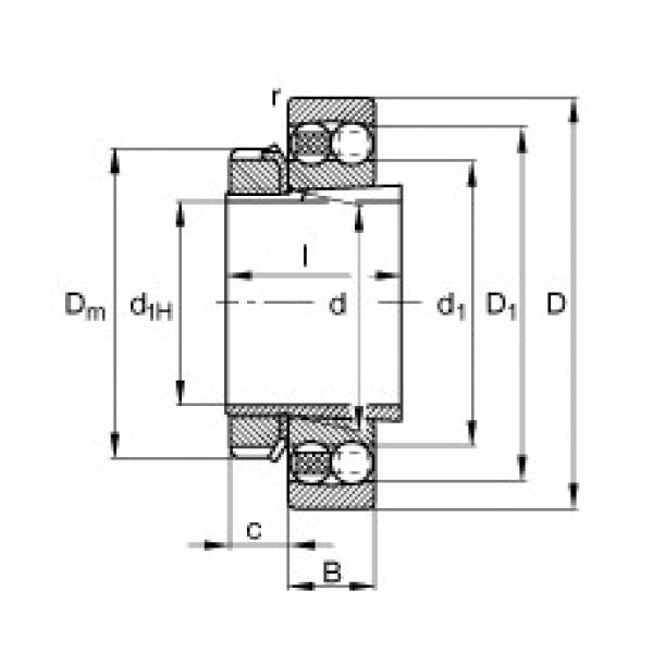 FAG Self-aligning ball bearings - 1213-K-TVH-C3 + H213 #1 image