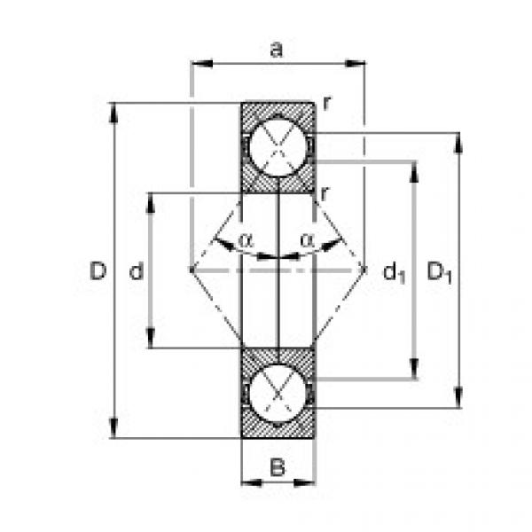 FAG Four point contact bearings - QJ206-XL-MPA #1 image