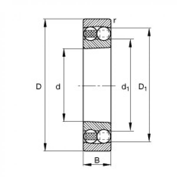 FAG Self-aligning ball bearings - 1208-K-TVH-C3 #1 image