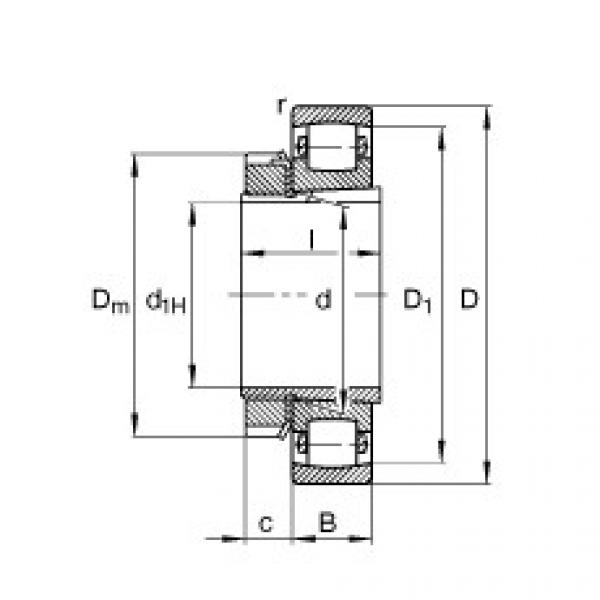 FAG Barrel roller bearings - 20205-K-TVP-C3 + H205 #1 image