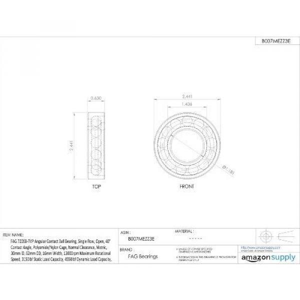 FAG Bearings FAG 7206B-TVP Angular Contact Ball Bearing, Single Row, Open, 40° #2 image