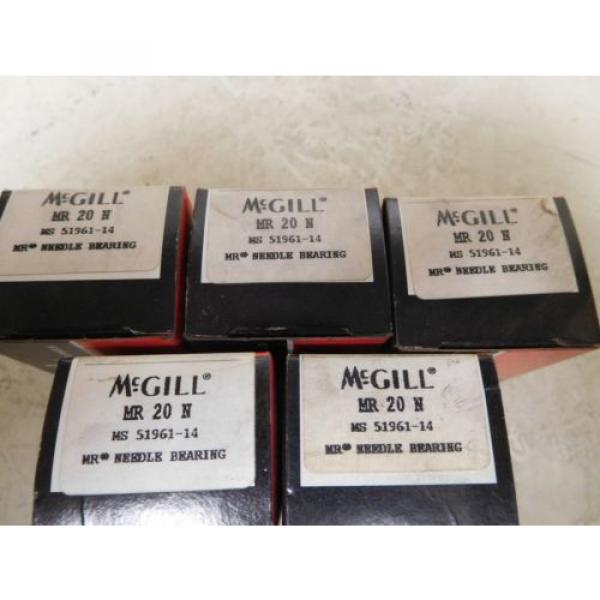 , McGILL # MR 20 N MS 51961-14 NEEDLE BEARING ( QTY. OF 5 ) #3 image