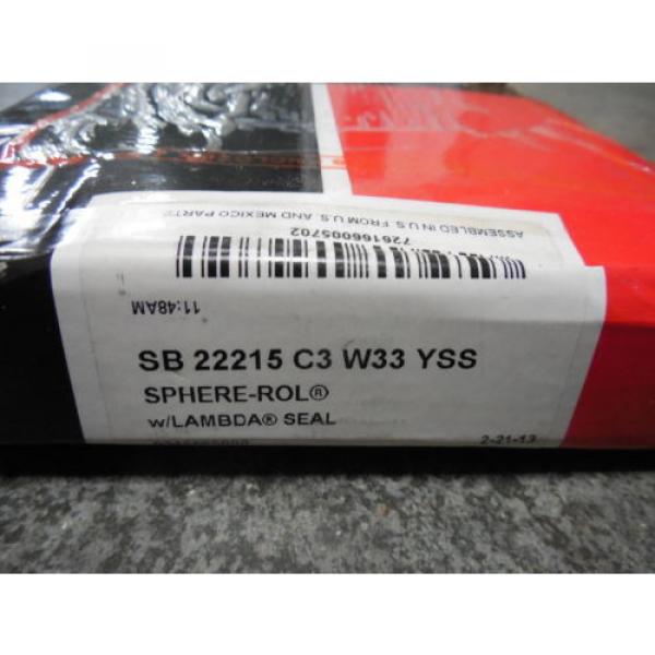 McGill SB 22215 C3 W33 YSS Sphere-Rol Spherical Roller Bearing #2 image