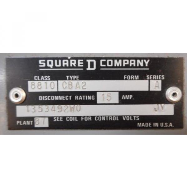 SQUARE D MULTI-SPEED MAGNETIC STARTER, 8810 CB A2, 600 VAC MAX, 1353492W0 #2 image