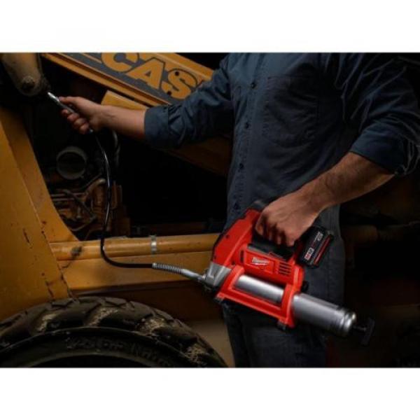 Milwaukee Lithium Ion Battery Cordless Air Grease Gun Kit Continuous Flow Tool #2 image