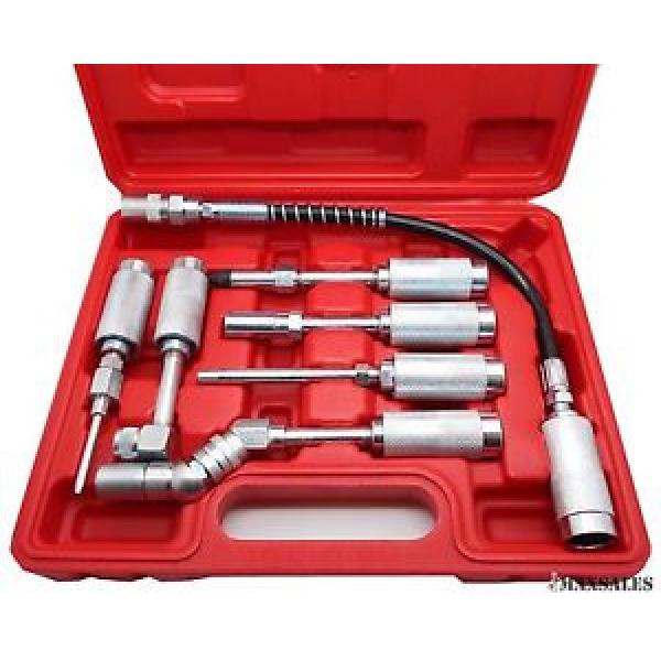 7PC Car LUBE LUBING HOSE TIP ASSORTMENT TOOL SET KIT ADAPTER FITTING GREASE GUN #1 image