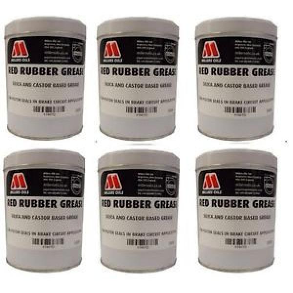 6 X MILLERS OILS RED RUBBER GREASE 500 G GRAMS FOR BRAKE PISTON SEALS - 5196TB #1 image