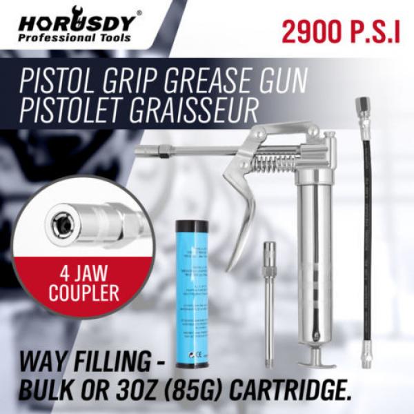 One-Hand Pistol Grip Grease Gun Graisseur With Greas Cartridges Greasing Lube #1 image