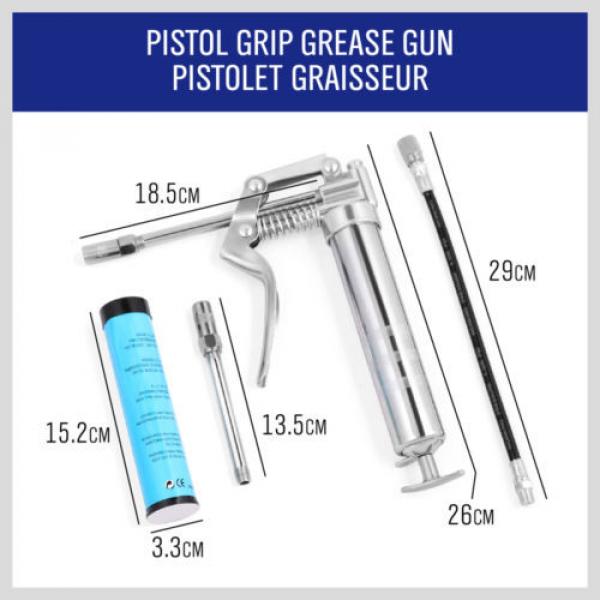 One-Hand Pistol Grip Grease Gun Graisseur With Greas Cartridges Greasing Lube #2 image