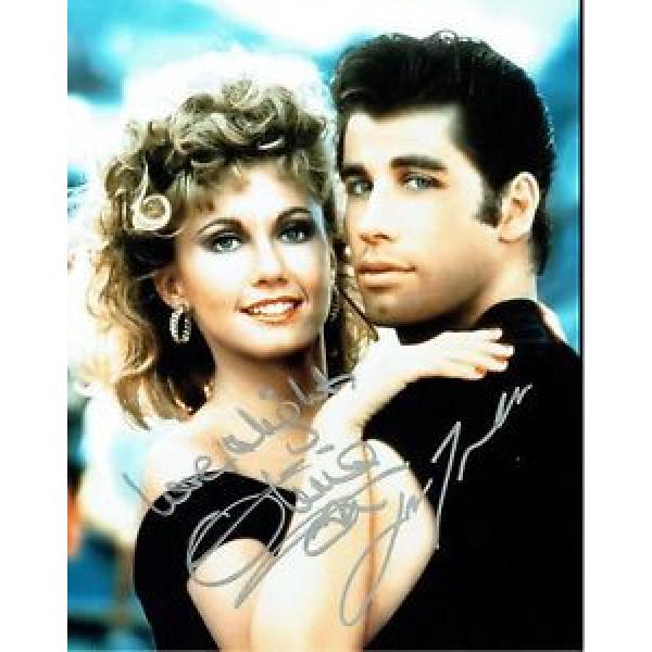 Grease Signed Olivia Newton John &amp; John Travolta Rare Animated Image. #1 image