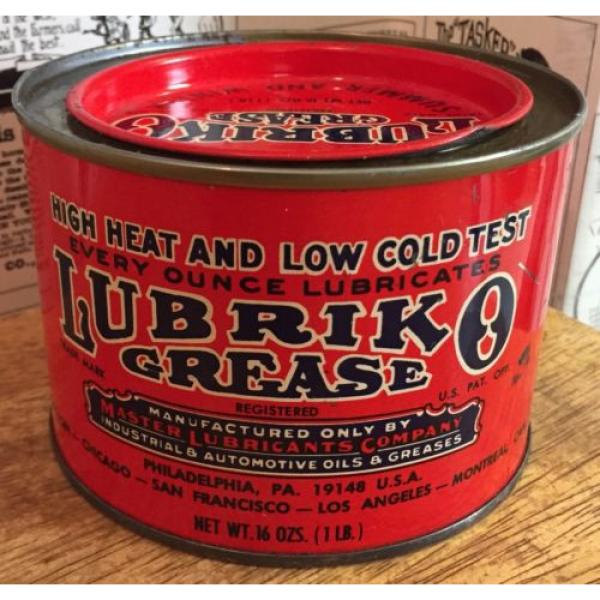 Vintage Lubriko Grease Can - Master Lubricants Co. - Gas &amp; Oil Advertising #3 image