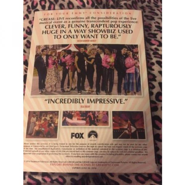 &#034;GREASE LIVE&#034; DVD 2016 EMMY FYC +Pressbook ENTIRE Musical As Aired On TV #2 image