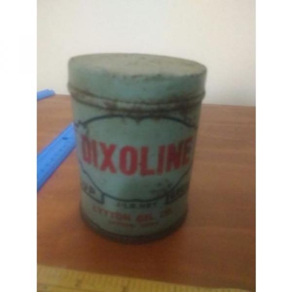 Dixolibe cup grease lubricant metal oil can vtg petroleum gas collectible auto #1 image