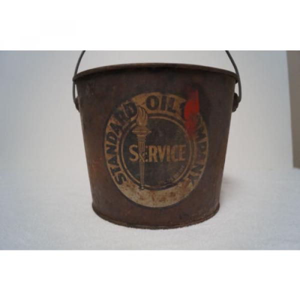 Antique Standard Oil Company Grease Bucket Old Gas Oil Automobile 10 Pounds #5 image