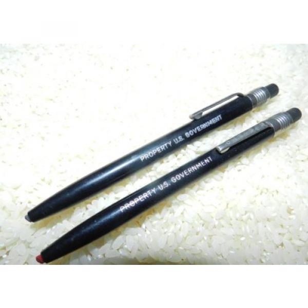 gREASE BULLET PENCIL BLACK RED LEAD SCRIPTO 029 PROPERTY OF U.S. GOVERNMENT 2CNT #1 image