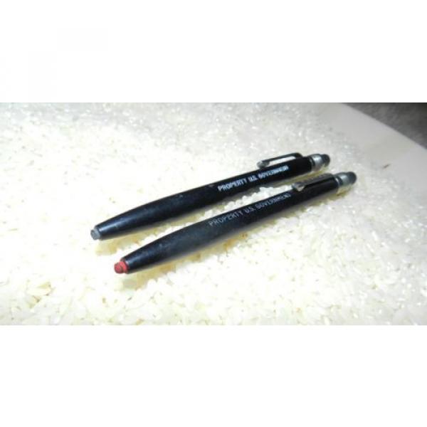gREASE BULLET PENCIL BLACK RED LEAD SCRIPTO 029 PROPERTY OF U.S. GOVERNMENT 2CNT #2 image