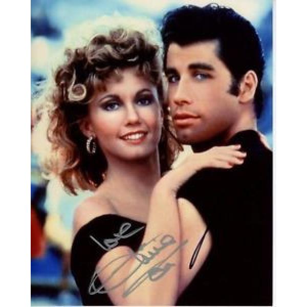 OLIVIA TON-JOHN &amp; JOHN TRAVOLTA Signed Autographed GREASE SANDY &amp; DANNY Photo #1 image