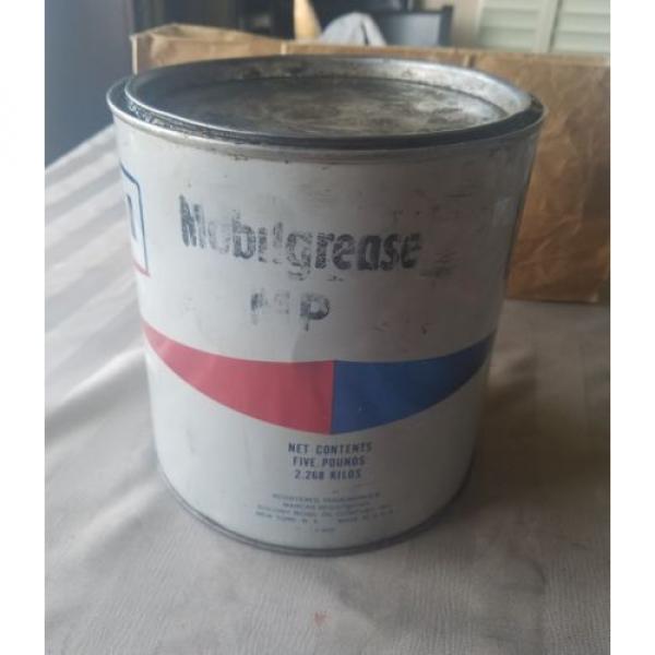 Mobil Oil Grease Tin 5 Pounds Can Mobilgrease #2 image