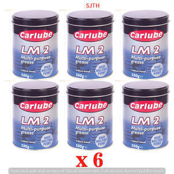 6 x Carlube LM2 Multi Purpose Lithium Grease 500g TIN High Melting Point #1 image