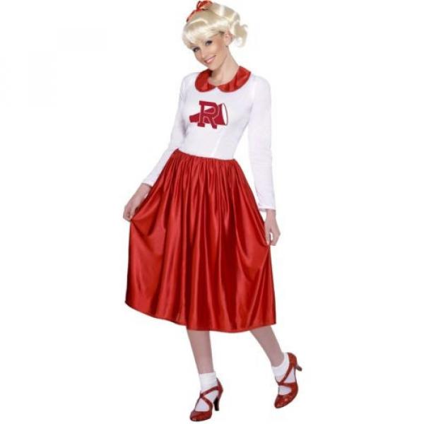 50s Grease Sandy Costume Red Rydell High Cheerleader 1950s Fancy Dress Up #2 image