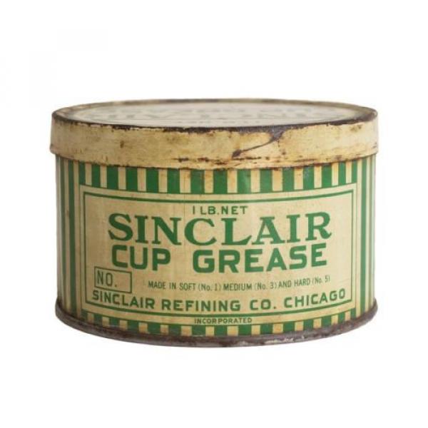 Sinclair Gasoline &amp; Motor Oil Striped Grease Cup 1 Pound Can #4 image
