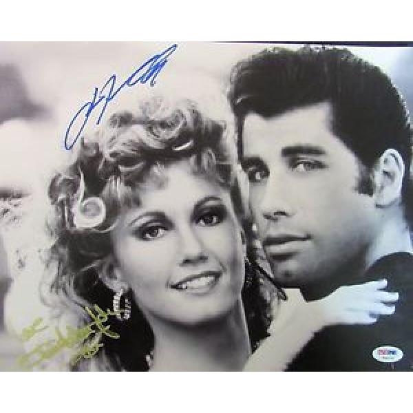 John Travolta Olivia Newton John Signed Auto 11x14 Grease Photo PSA/DNA T60251 #1 image