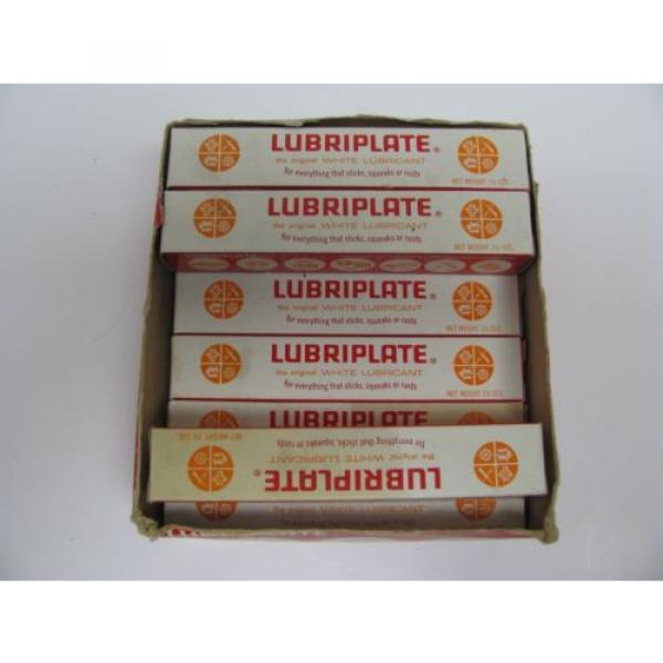 LUBRIPLATE WHITE GREASE LUBRICANT TUB CAR AUTO TRUCK DOOR LOCK ADVERTISING BOX #1 image