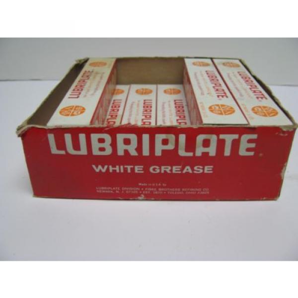 LUBRIPLATE WHITE GREASE LUBRICANT TUB CAR AUTO TRUCK DOOR LOCK ADVERTISING BOX #3 image