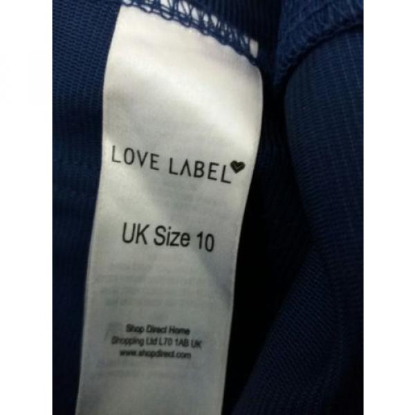 Ladies electric blue shiny Grease trousers, size 10, Love Label #5 image
