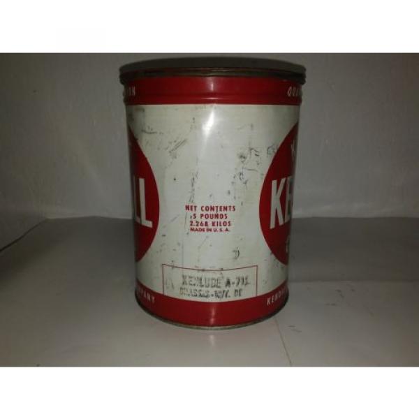 vintage kendall 5 lb grease can #2 image
