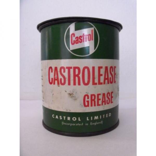 OLD COLLECTABLE CASTROL CASTROLEASE 1 POUND GREASE TIN #1 image