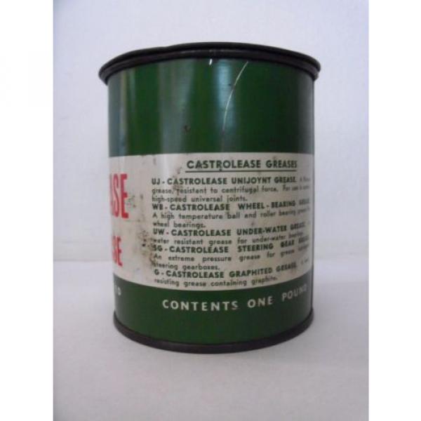 OLD COLLECTABLE CASTROL CASTROLEASE 1 POUND GREASE TIN #3 image