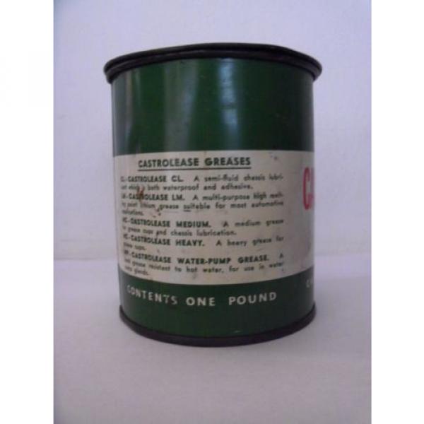 OLD COLLECTABLE CASTROL CASTROLEASE 1 POUND GREASE TIN #4 image