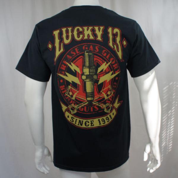 Authentic LUCKY 13 Amped Grease Gas Glory Blood Guts T-Shirt M L XL XXL 3XL #3 image