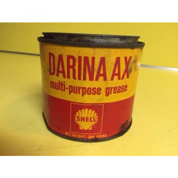 Vintage Shell Darina AX Multi-Purpose Grease Tin Can 30% Full #1 image