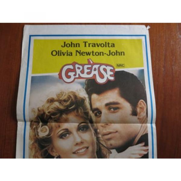 GREASE Original Australian Daybill Movie Poster John Travolta Olivia Newton-John #2 image