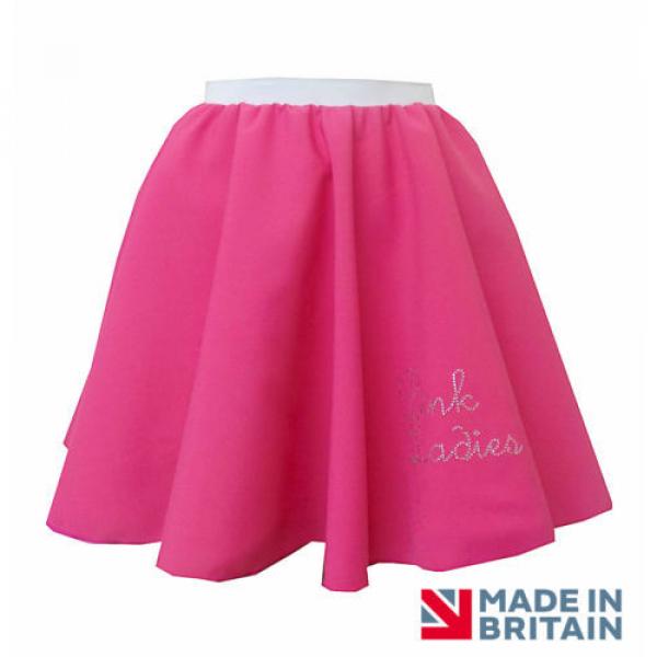 ROCK AND ROLL Pink ladies SKIRT 1950S GREASE JIVE LADIES FANCY DRESS COSTUME #3 image