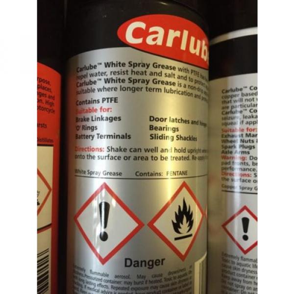 Carlube Copper , White , 100+ Spray Grease 400ml X 3 Non Fling PTFE Anti-seize #3 image