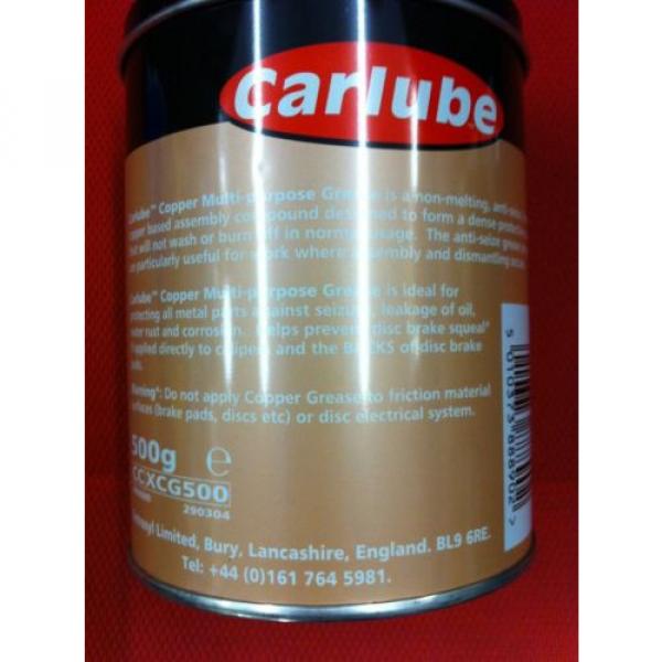 COPPER GREASE LARGE 500G TUB MULTI PURPOSE CARLUBE COPPER GREASE #2 image