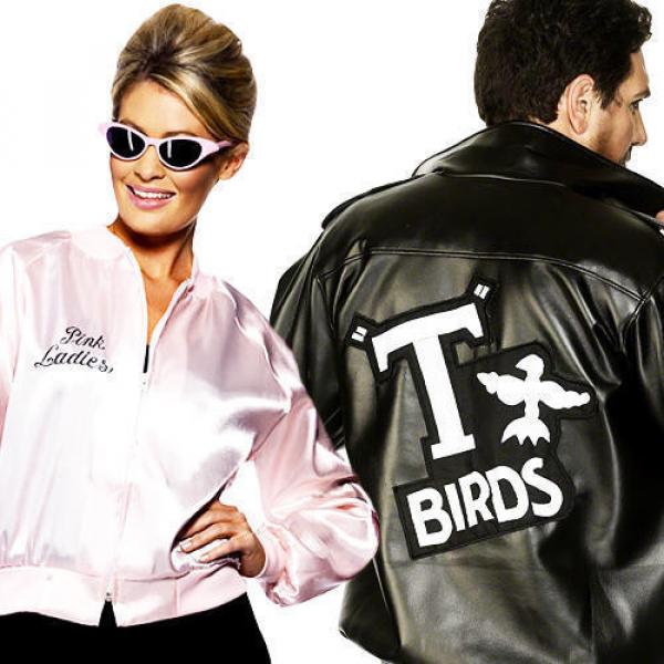 1950s Grease Jacket Adult Fancy Dress 50s Rock N Roll Mens Ladies Costume Outfit #1 image