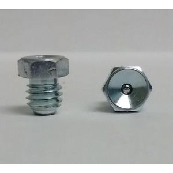 1/4-28 Flush Straight Grease Zerk Nipple Fitting 10 Pcs #1 image