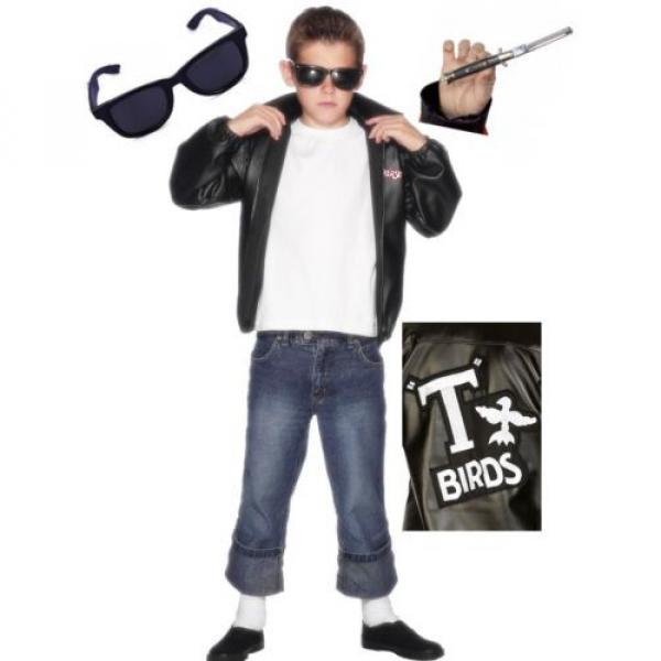 Official Licensed Grease T-Birds 50s Film Fancy Dress Costume Boys 7-12 years #1 image