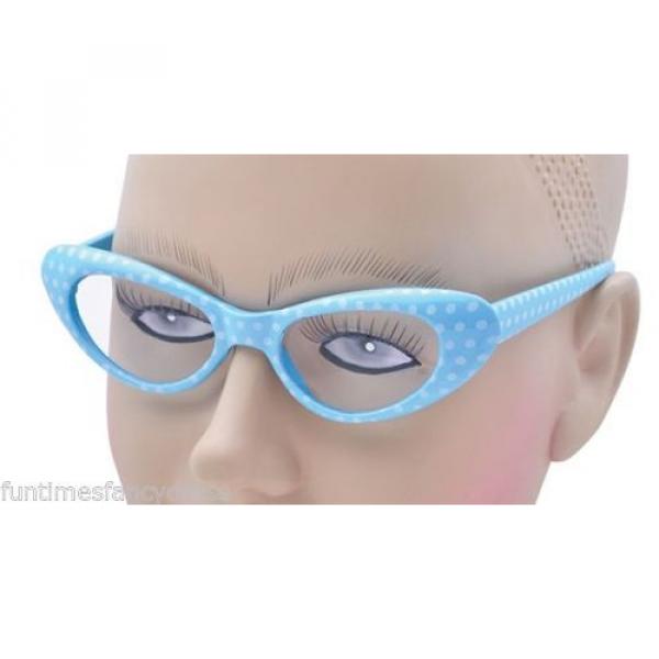 Polka Dot 1950&#039;s Style Glasses 50&#039;s Rock n Roll Fancy Dress Grease 4 Colours #5 image