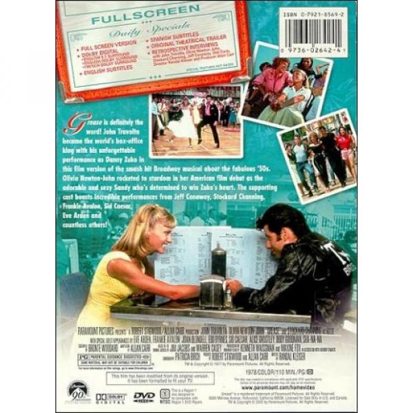 Grease. Full Screen Edition. DVD (2002) Olivia Newton-John &amp; John Travolta. #2 image
