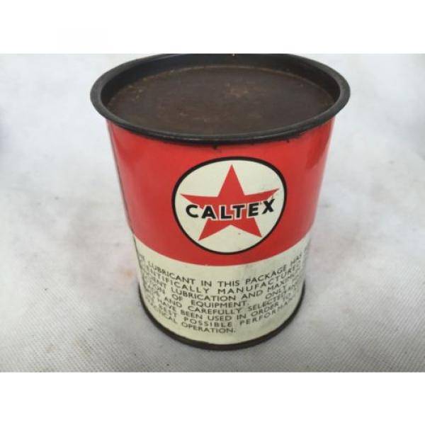 Caltex Old Graphite Grease Vintage Tin Can Petrol Station Motor Oil 1 Lb Net Vtg #2 image