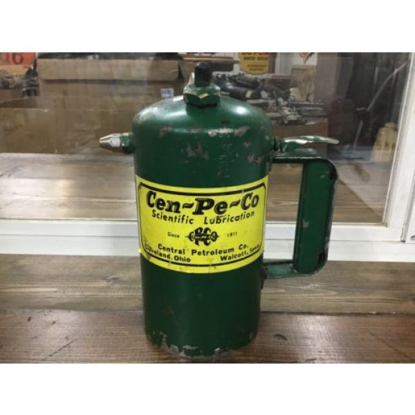 Vintage Rare CEN-PE-CO Metal Oiler Oil Grease Hun Container Can #1 image