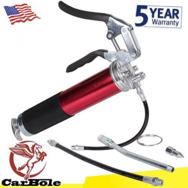 4,500 PSI Heavy Duty Grease Gun Anodized Pistol Grip with Flex Hose Top Quality #1 image