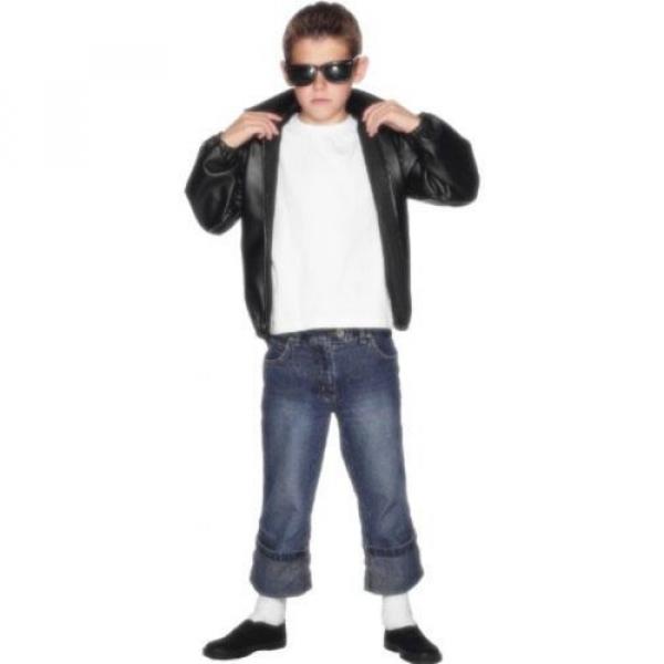 Smiffy&#039;s Children&#039;s Grease T-Birds Jacket, Size: L, Colour: Black, 27491 #5 image