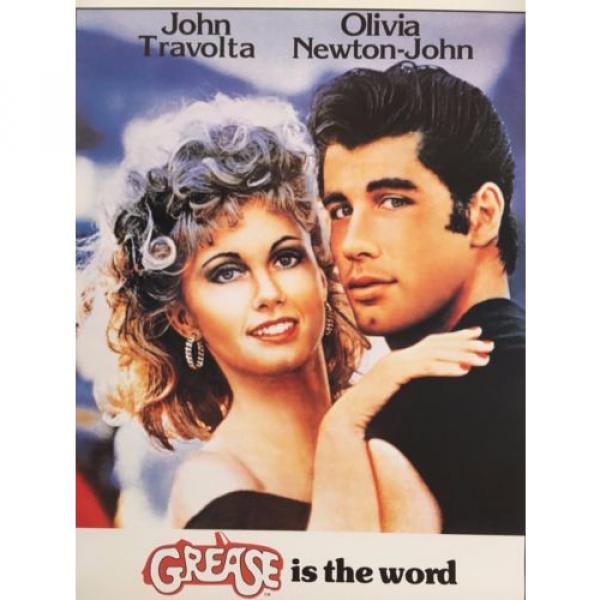 GREASE,JOHN TRAVOLTA OLIVIA TON JOHN ,RARE 1990&#039;s POSTER #2 image